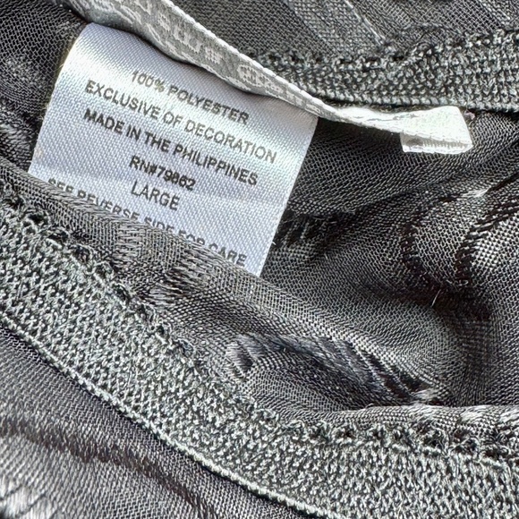 Seductive Wear by Cinema Etoile Black Sheer Embossed Babydoll | Vintage | Size L - Picture 6 of 11